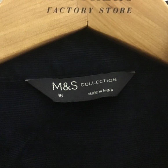 M&S Collection Pure Cotton Corduroy Shirt Blue Size 16 US - Picture 4 of 9